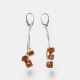 Dark butterscotch irregular shape earrings